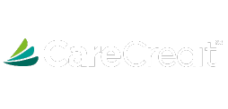 Untitled (17) CareCredit logo featuring three layered green and blue leaf shapes to the left of the words CareCredit in bold white font on a black background.
