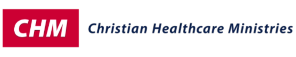 Untitled-2 (13) Logo of Christian Healthcare Ministries. The letters CHM are in bold white font inside a red rectangle, followed by the text Christian Healthcare Ministries in dark blue.