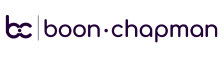 Untitled (56) Logo showing the lowercase letters bc followed by a vertical line and the text boon·chapman in a modern, dark purple font on a transparent background.