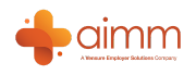 Untitled (83) Logo with an orange abstract cross design followed by the word “aimm” in lowercase orange letters, and the tagline “A Versant+Waveless Solutions Company” underneath.