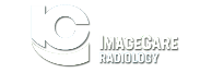 White logo with the letters IC forming a circular shape, next to the words IMAGECARE RADIOLOGY on a black background.