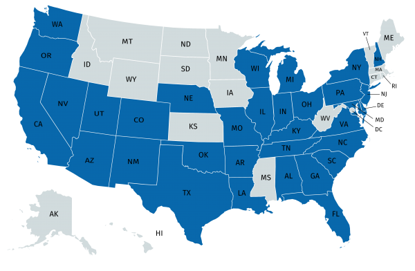 RadiologyAssist Coverage Map